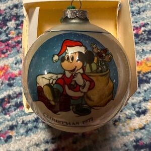 Disney Mickey Mouse Santa Christmas Ornament - 1976 the Schmid collection